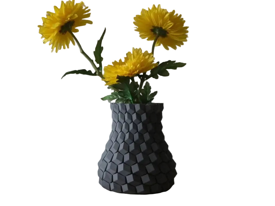 Curved Honeycomb Vase